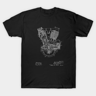 internal combustion engine Vintage Patent Drawing T-Shirt